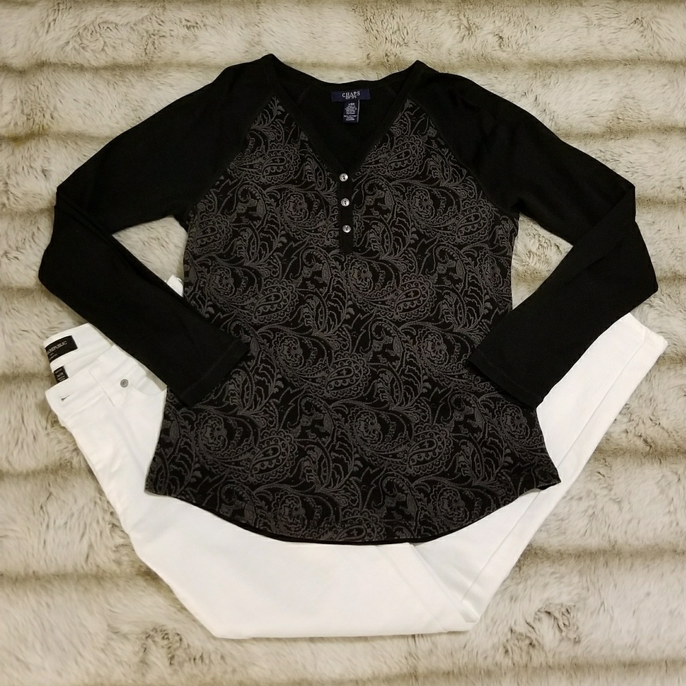 Brown and black patterned top